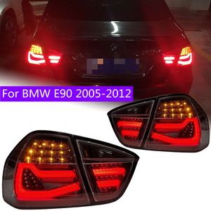 Tylne światła stylistyczne dla BMW E90 2005-2012 Mgły LED tylne światła 318i 320i 323i 325i 330i Lampa ogona DRL Hamulec sygnałowe Odwrotne akcesoria automatyczne