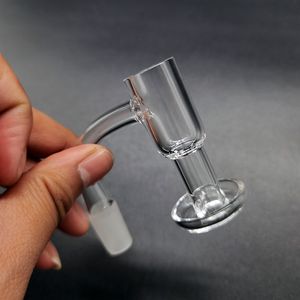 Wholesale Quartz Banger Glass Bong Smoking Accessories Flat Top Terp Slurper Wall 2mm 45 90 Degrees 10mm 14mm 18mm Male Vacuum Slurpers Nails Bongs Hookahs Smoke Tool