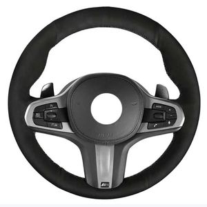 Steering Wheel Covers Alcantara Leather Suede Car Cover For MSport G30 G31 G32 G20 G21 X3 G01 X4 G02 X5 G05 G14 G15 G16 AccessoriesSteering