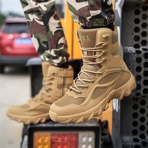 Askeri Savaş Erkek Ayak Bileği Taktik Büyük Boy 39 Ordu Erkek İş Güvenliği Ayakkabıları Motosiklet Botları 220720
