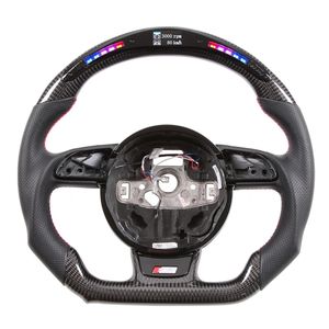 Automobile Driving System Racing Wheels for Audi RS3 RS4 Carbon Fiber LED Steering Wheel