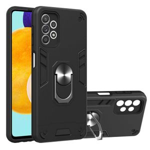 Phone Cases For Samsung M10 20 30 40 21 01 51 62 A21 A01 NOTE10 20 F41 S21 F62 With TPU&PC 360 Degree Rotating Ring Car Bracket Anti-Throwing Camera Protection Cover