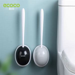 ECOCO Silicone Brush Head Toilet Brush Quick Drain Cleaning Tools for Toilet Wall-Mounted Household WC Bathroom Accessories 220624