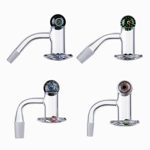 Blender Spin Quartz Banger Sigara Aksesuarları 10mm 14mm Erkek 45 90 derece Spinner Cap Cam Mermer Ruby İnciler Bükülmüş Kenar Çiviler