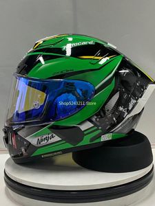 Motorcycle Helmets SHOEI X14 Helmet X-Fourteen R1 60th Anniversary Edition Green Full Face Racing Casco De Motocicle