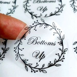100PCS Custom Label Personalized Name Transparent Wedding s Eyelash Stickers 220613