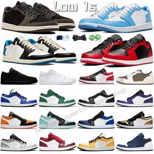 Scarpe da basket Jumpman 1 UNC 1s di alta qualità Università blu hyper royal court viola chiaro fumo grigio pino verde ombra retro allevato sport uomo donna sneakers T1