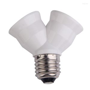 Lamphållare baser i 1 dubbel E27 Socket Base Extender splitter plug halogen adapter lampor glödlampa hållare koppar kontakt converterlamp
