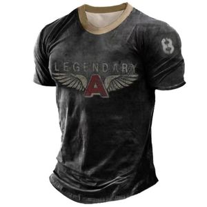 Summer T Shirts For Men 3D American Vintaage Tryckt Tshirt Kläder Fashion Kort ärm Oneck Löst överdimensionerade T -skjortor 220608