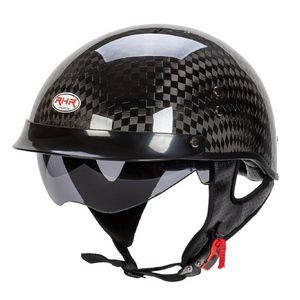 Motorcycle Helmets Pure Hand Made Carbonfiber Helmet For Moto Sports Use DOT Approved Half Face
