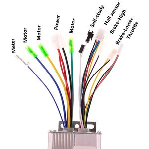 Delar Elektriska cykeltillbehör 36V/48V-cykel 350W Brushless DC Motor Controller för E-cykel Scooteratv ATVATV ATV