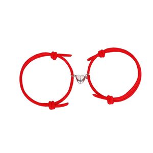 Il magnete d'amore in lega semplice di moda attira i braccialetti delle coppie Un paio di gioielli per braccialetti da uomo e da donna-2