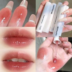 Lip Gloss White Tube Labial Water-light Mirror Glaze Not Fade Tint Lasting Moistur Cosmetic Hydrating Nutritious LipstickLip