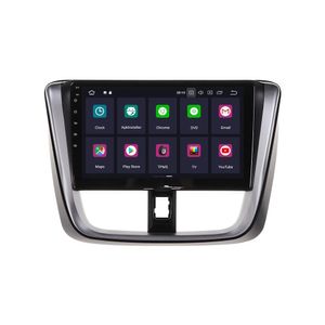 9 tum Android 10 Radiobil Video Multimedia Player för Toyota VIOS 2016-2017 GPS Navigation SWC Bluetooth USB WiFi