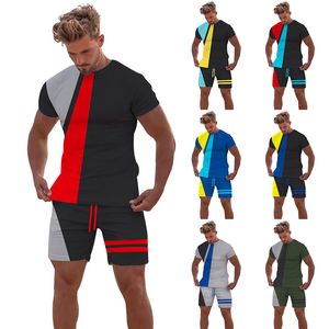 Männer Trainingsanzug 2 Stück Set Sommer Übergroßen T-shirt Sets O Neck 3D Gedruckt Mode Casual Shorts Harajuku Kleidung Streetwear