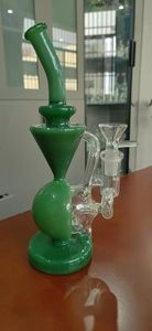 8.8-inch half ball green hookah recycler, glass cigarette gun, oil drilling rig, free horn bowl