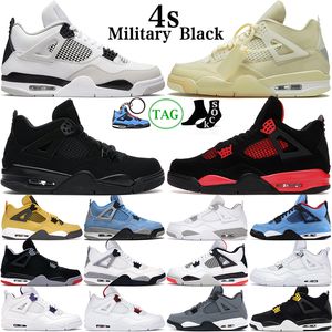 discount 4s Basketball Shoes Retro Jumpman 4 Military Black Cat University Blue White Oreo Red Thunder outdoor sports womens mens trainers sneakers