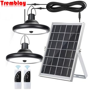 Double Head Garage Solar Garden Lightsolar Pendant Light Waterproof Outdoor / Indoor Solar Lamp lämplig för gårdar