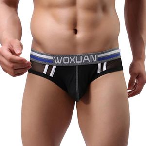 Unterhosen Marke Mode Mesh Transparent Mann Sexy Bulge Pouch Briefs Unterwäsche/Homosexuell Eis Seide Slips Sheer Jockstraps HöschenUnderpants