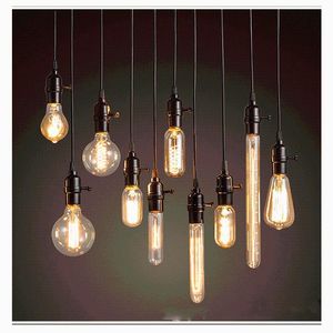 Pendant Lamps Screw Mouth Retro Edison Antique Chandelier Restaurant Bar Teahouse Hanging Wire Lamp Holder LampPendant