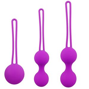 3 datorer/Lot Lady Silicone Ben Wa Balls Vagina Trainer Dumbell Set Women Sexiga leksaker Vuxna produkter Skönhetsartiklar