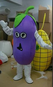 2022 Purple Eggplant Apparel Mascot Costume Halloween Christmas Cartoon Character Outfits Suit Advertising Leaflets Clothings Carnival Unisex Adults Outfit