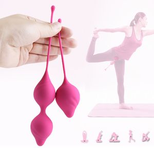 Vagina aperta o silicone de bola de kegel ben wa feminina exercícios femininos de massagem smart vaginal gueixa adulta brinquedos sexy para mulheres