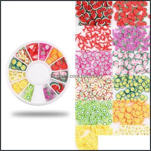 Wholesale fimo nail designs for sale - Group buy Nail Art Decorations Salon Health Beauty Fashion Nails Diy Fruits Sequin D Polymer Clay Tiny Fimo Fruit Slices Wheel Designs Drop De
