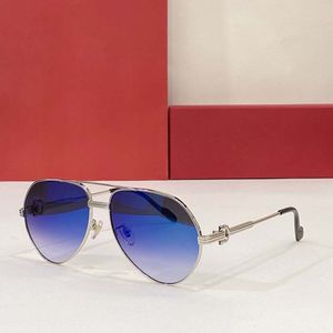 Neue Cartir Herren-Sonnenbrille, Designer, Phnom Penh, Metall-Vollformat-Sonnenbrille, Leopardenkopf, dekorativer Spiegel, hochwertige Herrenbrille, Größe 58 17 145