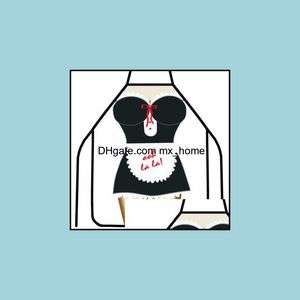 Cooking Kitchen Apron Christmas Sexy Funny Dinner Party Baking Bbq Polyester For Woman Men Cartoon Home Tools Drop Delivery 2021 Aprons Text