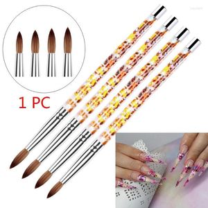 Nail Brushes Tool UV Gel Polish Brush Painting Pen Art Acrylic For Powder Pure Nylon Hair Stac22
