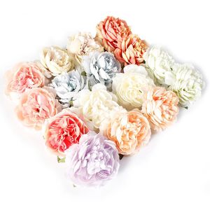Wholesale di wedding for sale - Group buy Decorative Flowers Wreaths Peony Artificial Flower Head Wreath Needwork Craft Decoration Fake For Wedding Home Decor Christmas DI