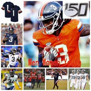 Thr NCAA College Jerseys UVA Virginia Cavaliers 34 Bryce Hall 36 Lindell Stone 4 Olamide Zaccheaus 9 Terrell Chatman Custom Football Stitched