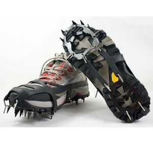 18 Teeth Climbing Crampons for outdoor winter Walk Ice Fishing Snow Shoes Antiskid Shoes Manganese Steel Shoe Covers