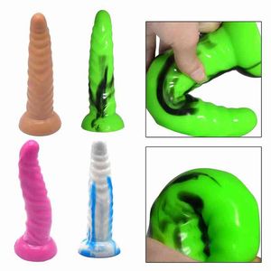 Nxy dildos dongs färgglada dildo kvinnliga anal leksaker flytande silikon rumpa plugg med sug kopp simulering penis ass dick sex för män kvinnor 220511