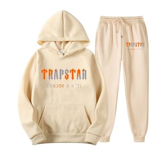 Jesienna/zimowa marka Trapstar Tracksuit męskie zestawy bluza z kapturem moda bluzy bluzy 2 -częściowe zestaw harajuku sportowy 220726
