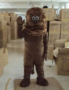 Halloween brun lejon maskot kostym tecknad djur plysch anime tema tecken vuxen storlek julkarneval födelsedagsfest fancy outfit