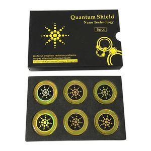 Quantum Shield 스티커 휴대폰 용 휴대 전화 스티커 EMF 퓨전으로부터의 방사 방사 방사 방사선 엑셀 반 방사선 6pcs/box