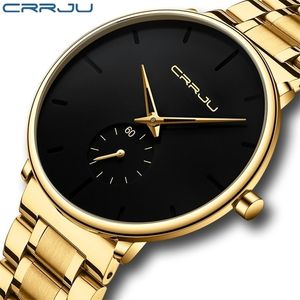 CRRJU Orologi da uomo Orologio da polso da uomo in acciaio inossidabile Orologio sportivo impermeabile di lusso casual per uomo Orologio al quarzo Relogio Masculino 220530