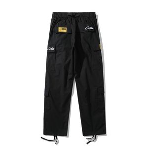 High Street Multi Joberets Pants Disual Pants Mens مستقيم زرة فضفاضة كبيرة الحجم هيب هوب الزوجين