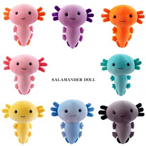 Factory Spot 11 Color 20cm Salamander Doll Plush Toy Salamander Hexagonal Dinosaur Dolls Hift Wholesale