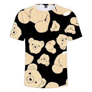 T-shirts Summer Kids Boys Cartoon Bear 3d Print Cosplay Casual For Girls Christmas Tops Tees Children ClothingT-shirts