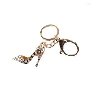 Keychains Hollow Out High Heel Shoes Keychain Purse Bag Buckle Handbag Pendant For Car Keyring Holder Women Gift AZL672 Fier22