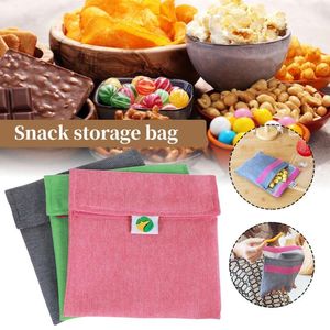 Förvaringspåsar Portable Bröd Pouch Sandwich Snack Bag Återanvändbar tvättbar lunchfrukt för förälder-barn skolarbete resestorage bagsstorage