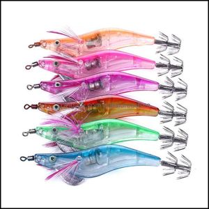 Wholesale led shrimp lure for sale - Group buy Baits Lures Fishing Sports Outdoors Light Lure Cm G Led Electronic Shrimp Squid Hook Jigs Tackle217G Drop Delivery R