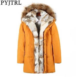 Pyjtrl Young Men e Women's Medium Long Lovers Down Jacket 201209