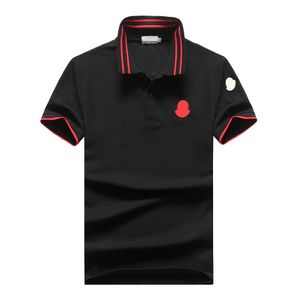 Mavi Polo T Gömlek toptan satış-Mens Monclair T Shirt Tasarımcı Polo Gömlek Lüks Tees Klasik Black Beyaz Kırmızı Mavi Trapstar V4