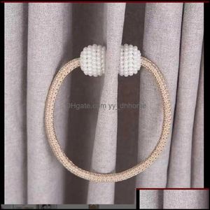 Inne dekoracje domowe perforowana perłowa perła magnetyczna kurtyna klamra tekstylna krawat lina mody pasek upuszczony dostawa 2021 lph21