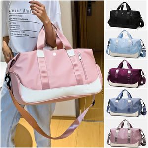 LL-325 Lüks Kadın Yoga Spor Salonu Çanta Omuz Çantaları Çapraz Vücut El Messenger Çantaları Dışarıda Seyahat Kızlar Duffel Bag Günlük Egzersiz Eşyaları Çuvallar Kuru Islak Başar