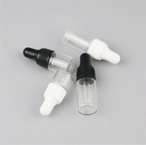 1ml 2ml 3ml 4ml 5ml Flacone contagocce in vetro trasparente Siero Profumo di olio essenziale Bottiglie vuote con per oli Portaocchi Con reagente Pipetta Flaconcino da viaggio Contenitore